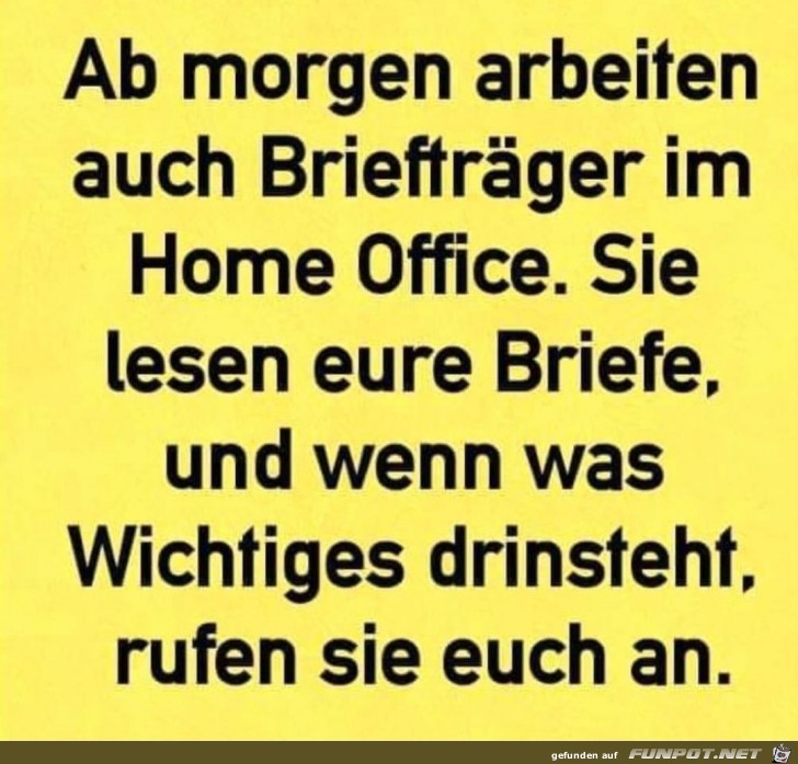 Ab morgen arbeiten auch Brieftrger