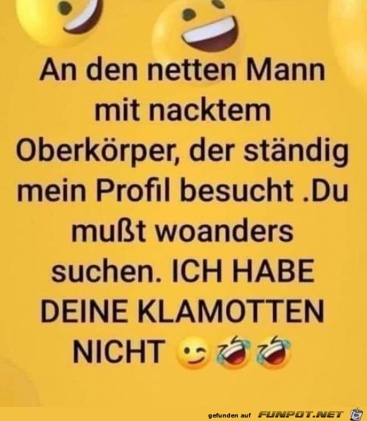 Ich habe deine Klamotten nicht