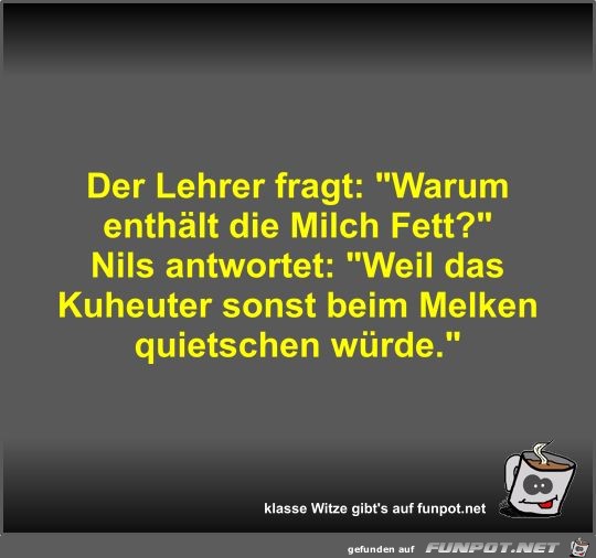 Der Lehrer fragt