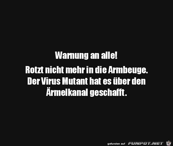 Warnung an alle