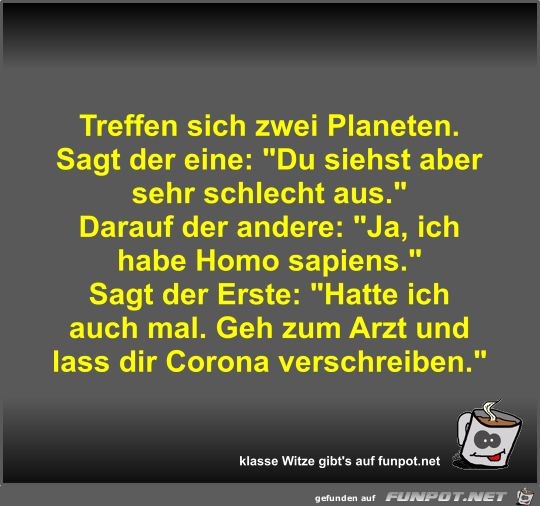 Treffen sich zwei Planeten