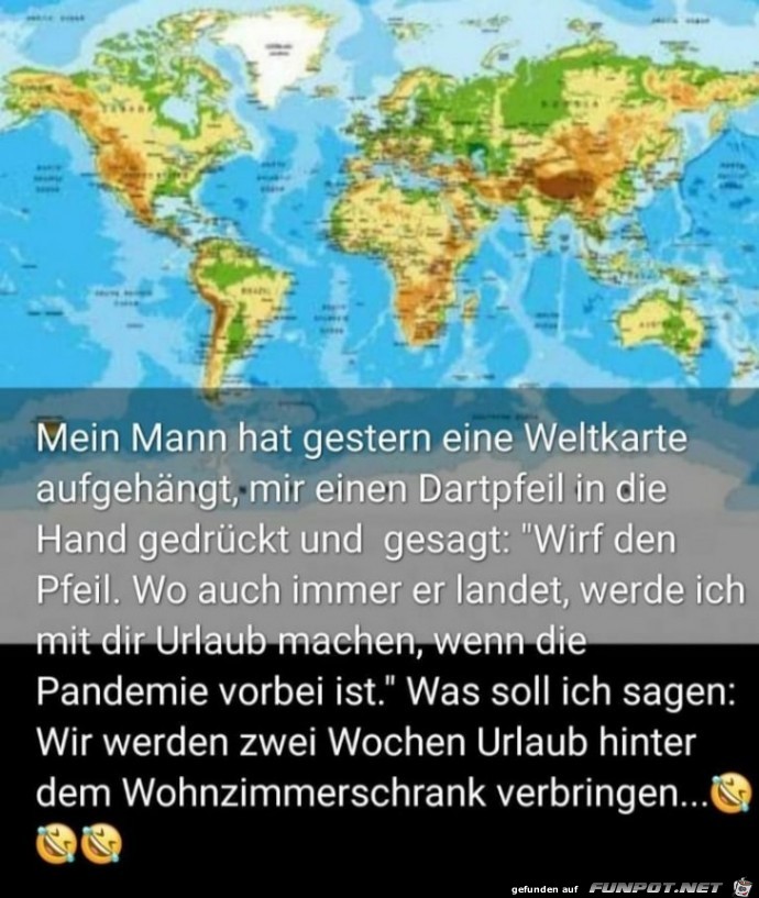 Urlaub hinter dem Wohnzimmerschrank