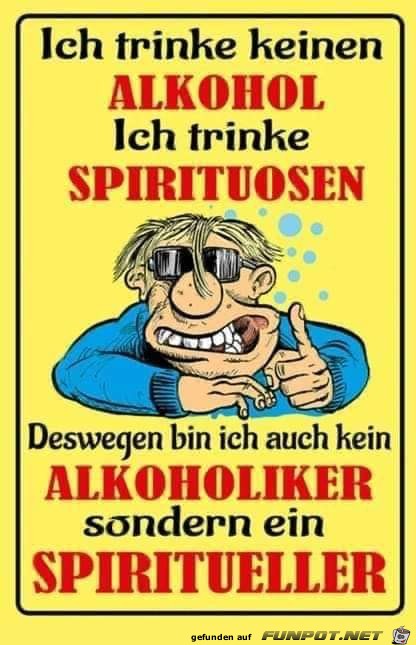 Ich trinke keinen Alkohol