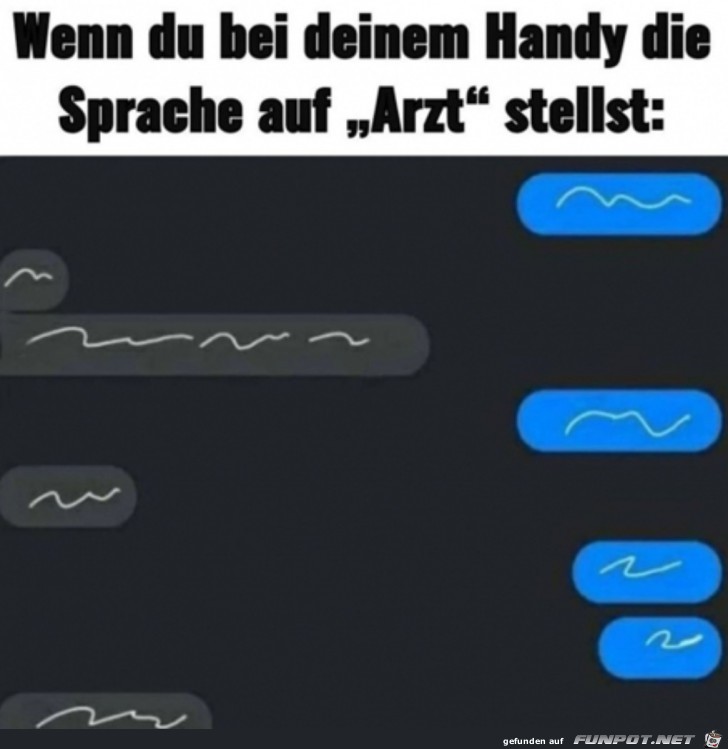 Handy auf die Sprache Arzt gestellt