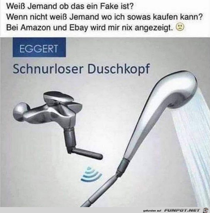 Schnurloser Duschkopf