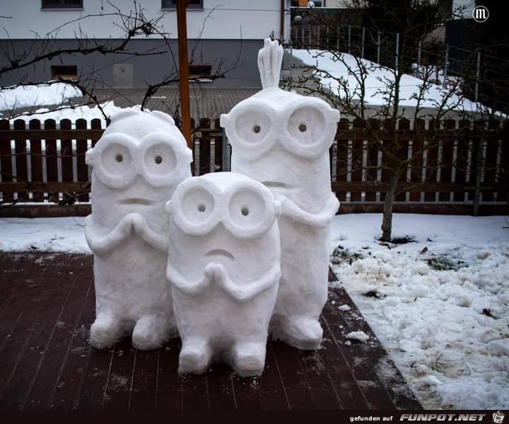 Coole Minion-Schneemänner