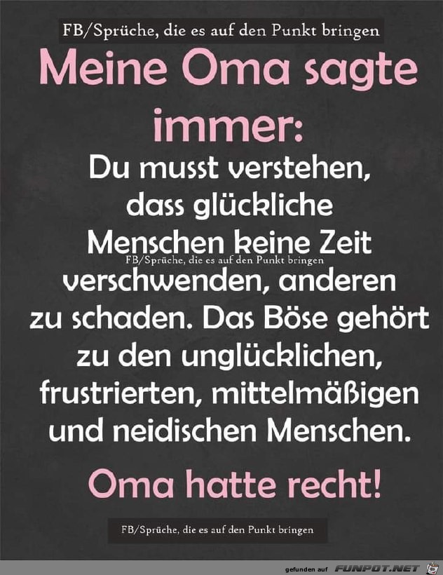 Oma sagte immer