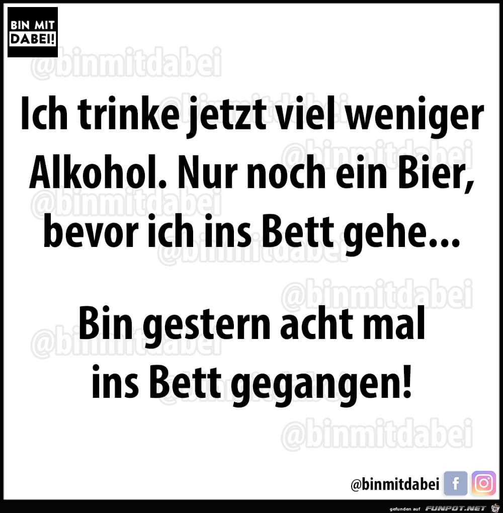 weniger trinken