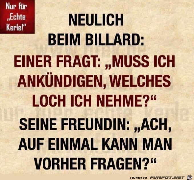 beim Billard beim Billard