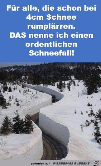 Das ist ein Schneefall