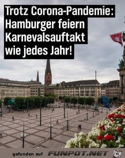 Karnevalsauftakt in Hamburg