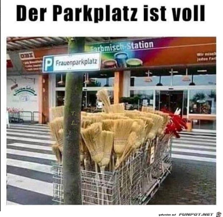 Voller Parkplatz