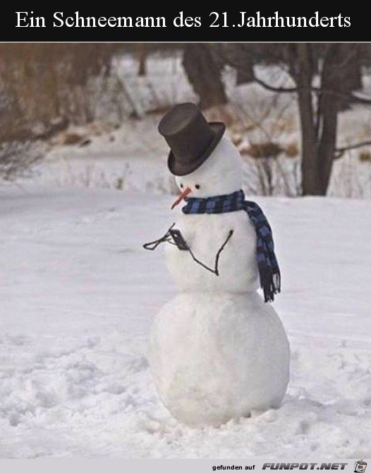 Moderner Schneemann