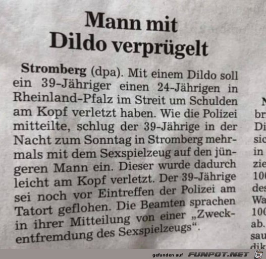 Mit Dildo verpruegelt