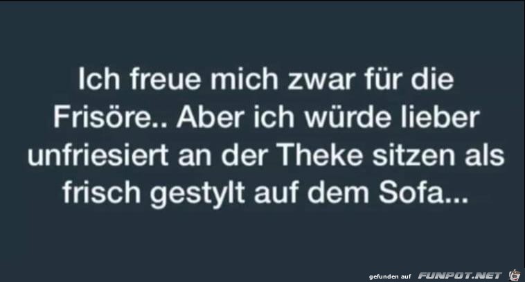 lieber unfriesiert