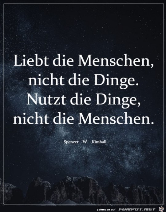 Liebt die Menschen