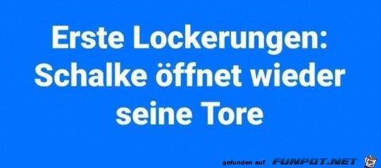 Erste Lockerungen