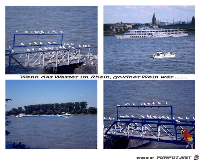 Verkehr am auf dem Rhein