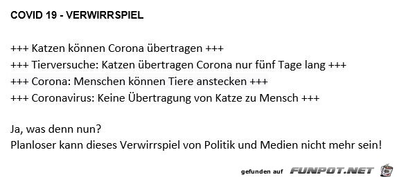 Verwirrspiel Politik und Medien um Corona