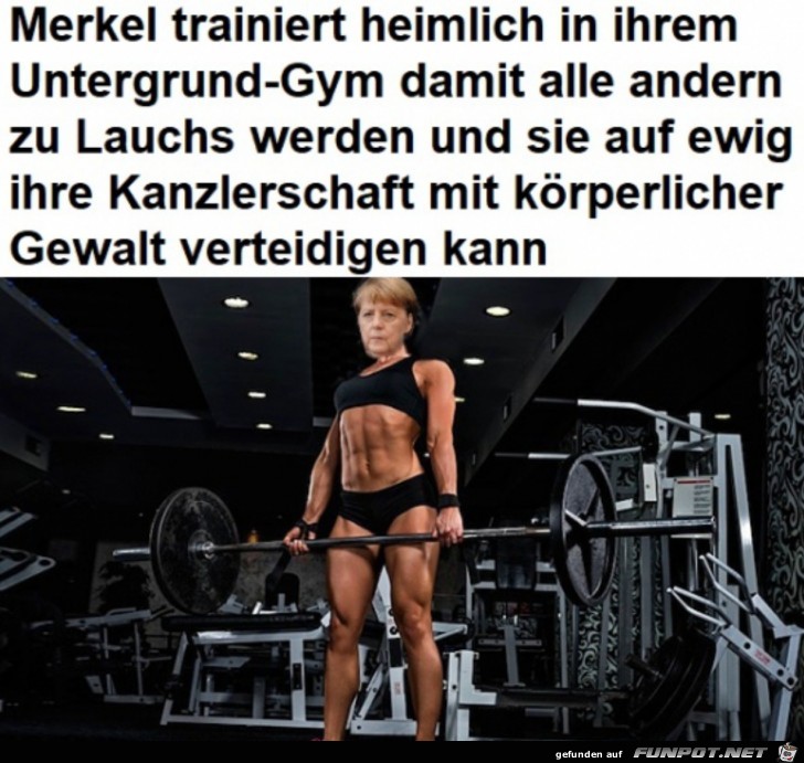 Merkel trainiert heimlich