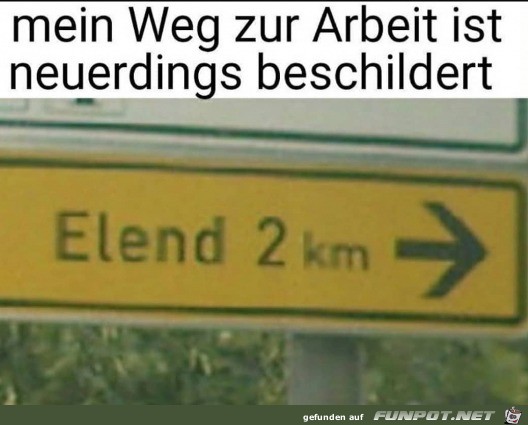 Beschilderung fr meinen Arbeitsweg