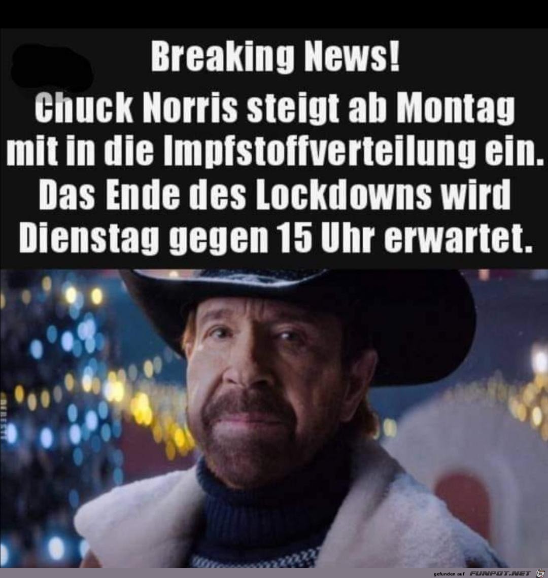 Chuck Norris verteilt Impfstoff