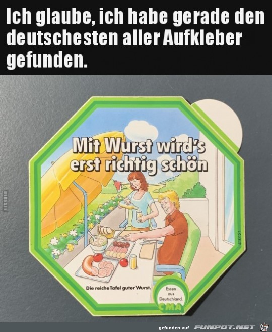 Aufkleber gefunden