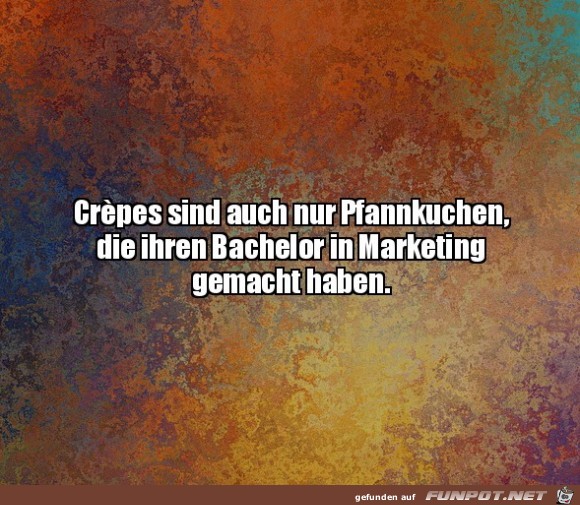 Pfannkuchen mit Marketingerfahrung