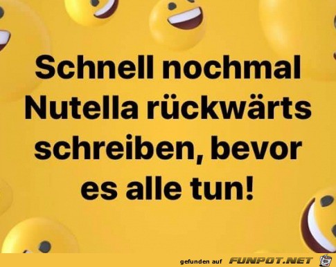 Nutella rckwrts
