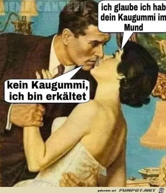 Kaugummi im Mund