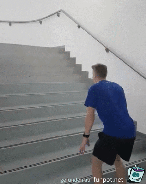 So kann man auch die Treppe hoch gehen