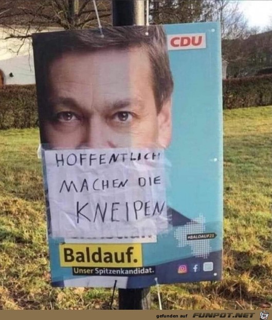 Ein Wahlplakat