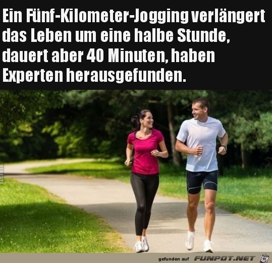 Fuenf Kilometer Jogging