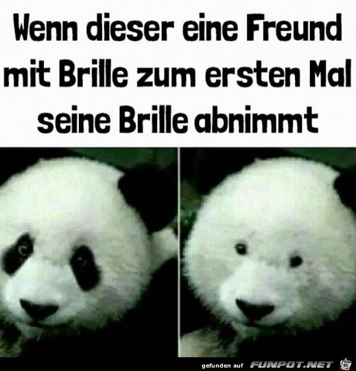 Brille abgenommen