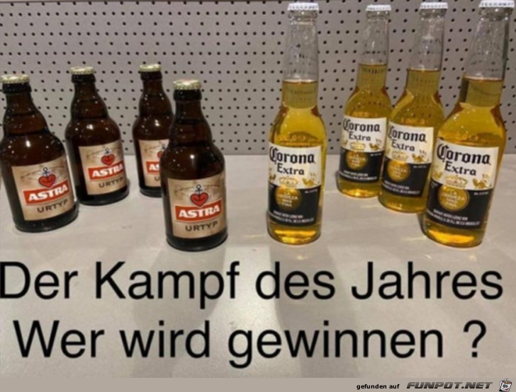 Welches Bier gewinnt das Rennen?