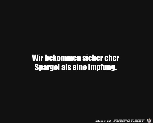 Spargel vor Impfung