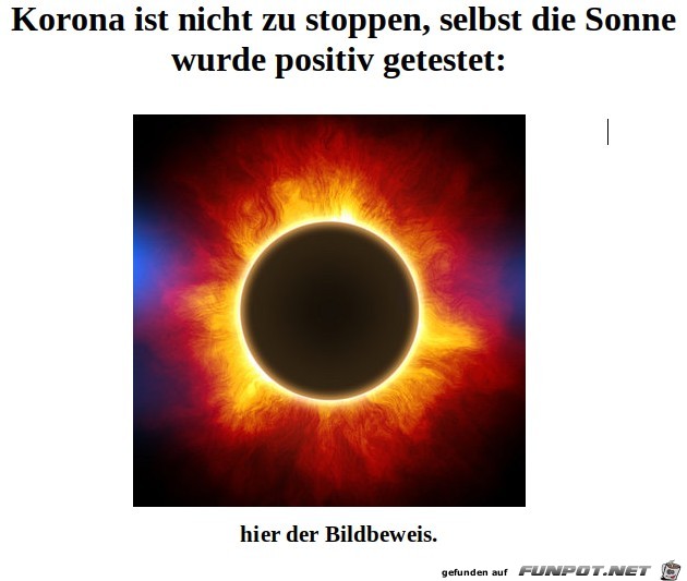 Sonne - hat - Corona