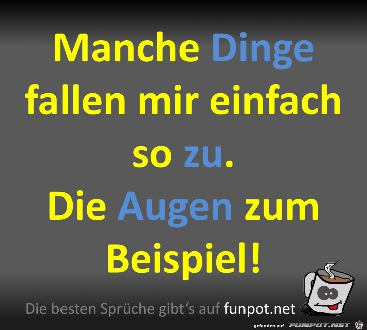 Manche Dinge fallen mir zu