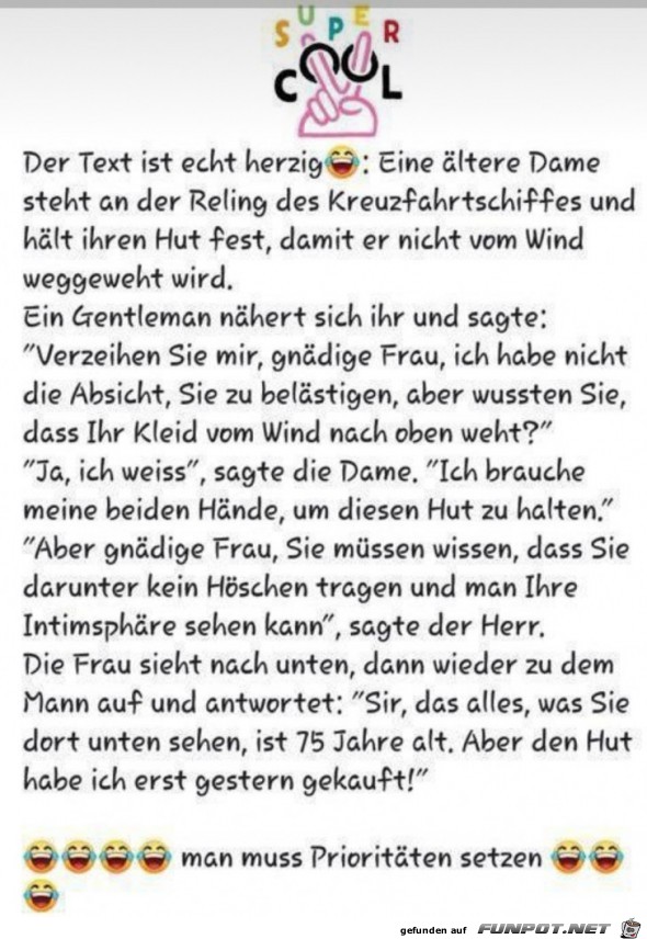 Lustige alte Dame