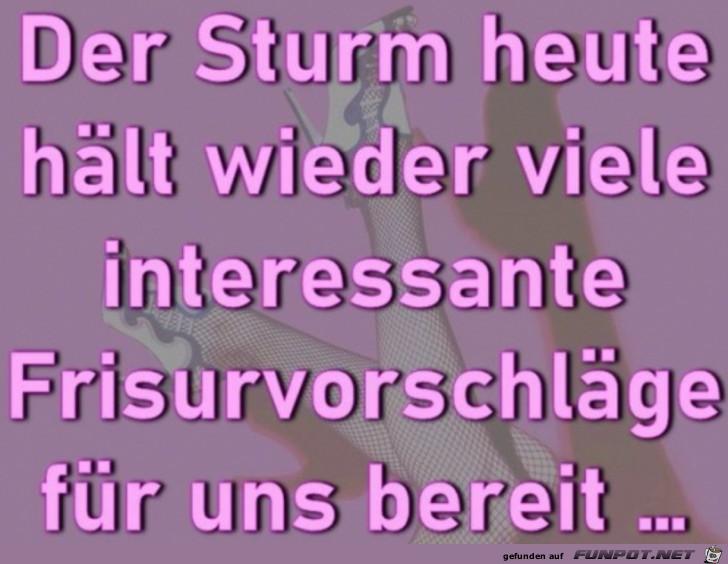 Sturm macht neue Frisuren