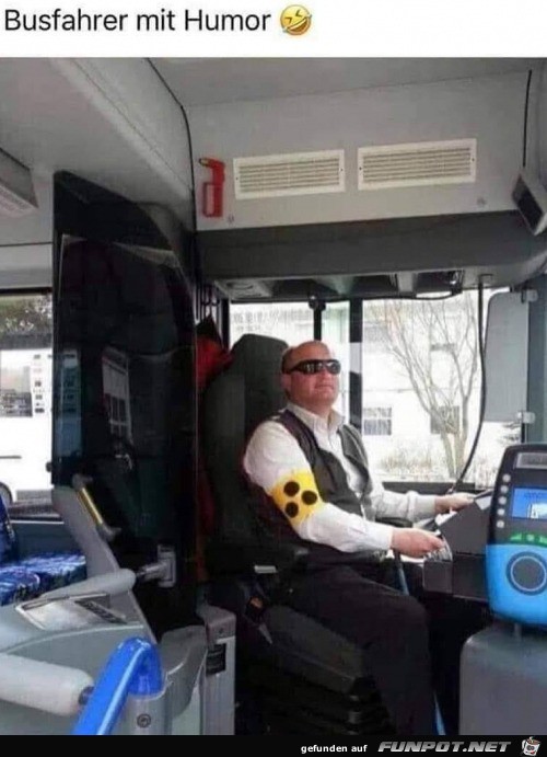 Lustiger Busfahrer