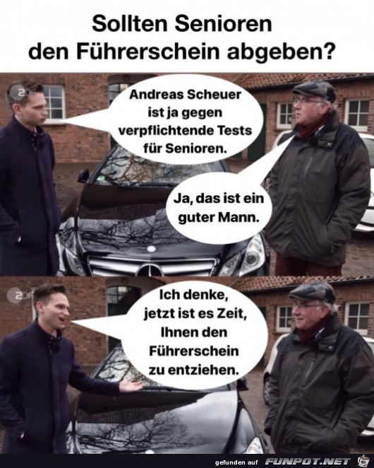 Fuehrerschein abgeben