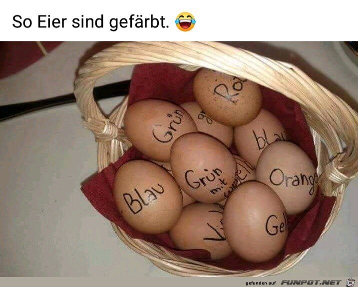 Eier sind gefrbt