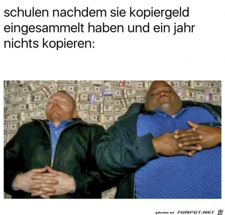 Kopiergeld kassiert