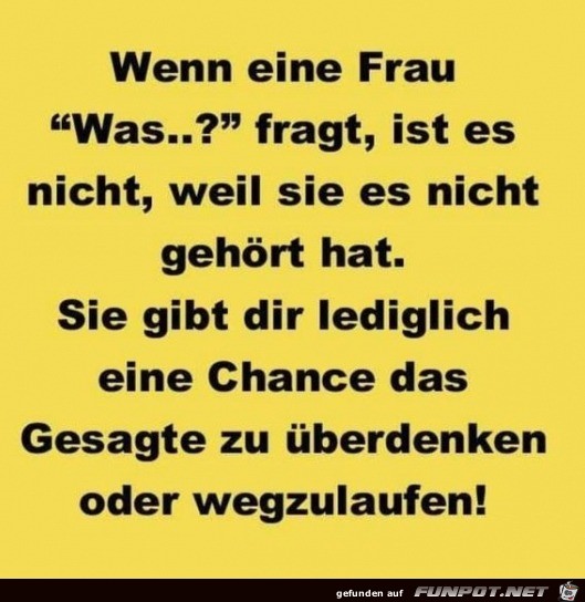 Wenn eine Frau fragt