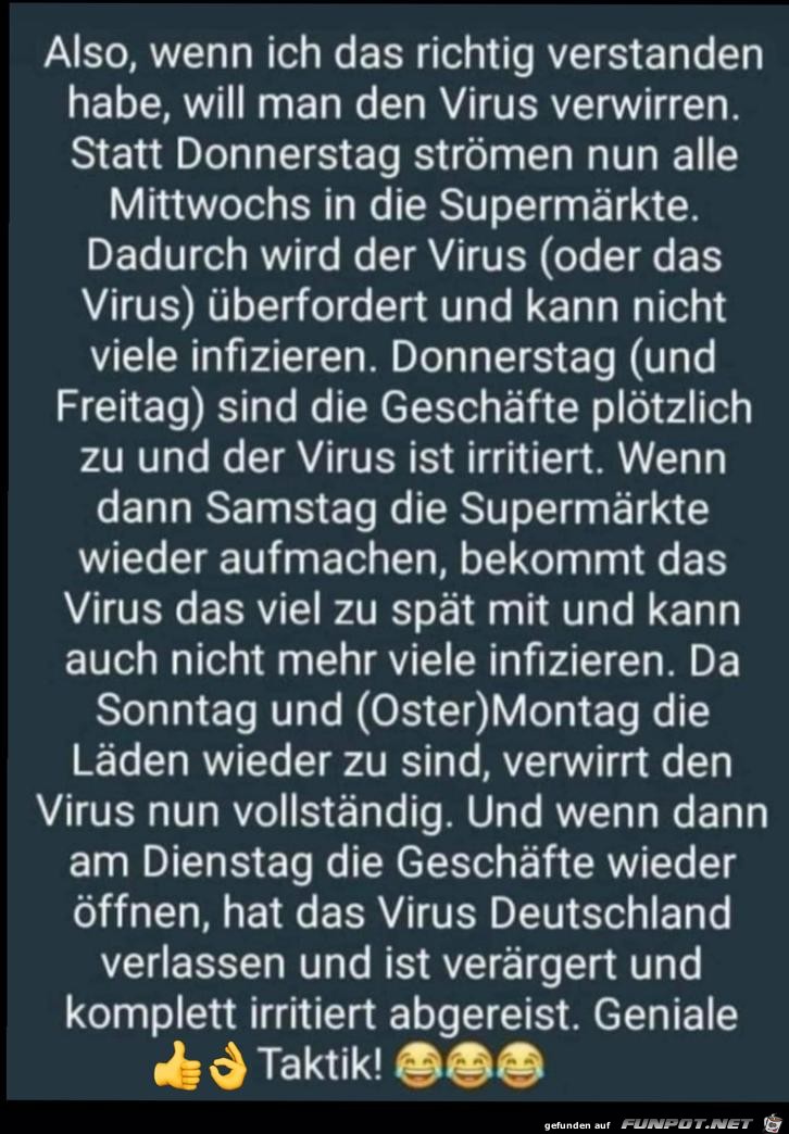 verwirrter Virus