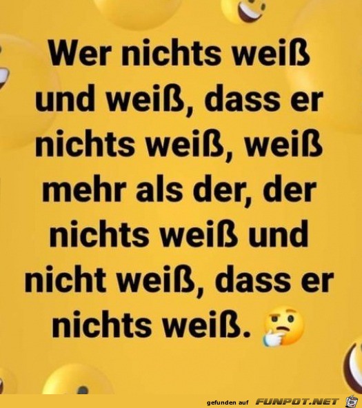 Wenn man nichts wei