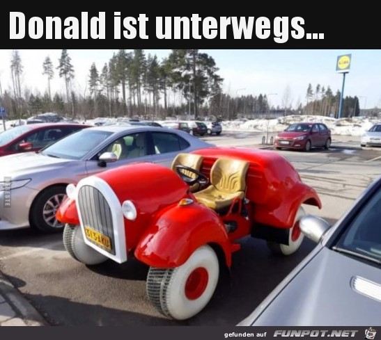 Donald ist unterwegs