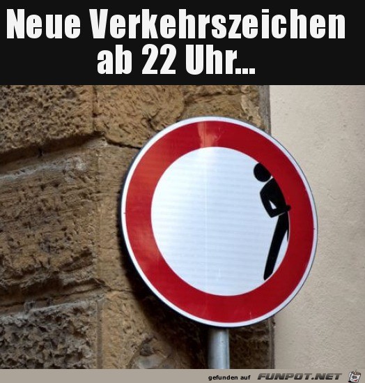 Ein neues Verkehrszeichen