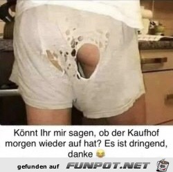 Hat der Kaufhof morgen wieder auf?